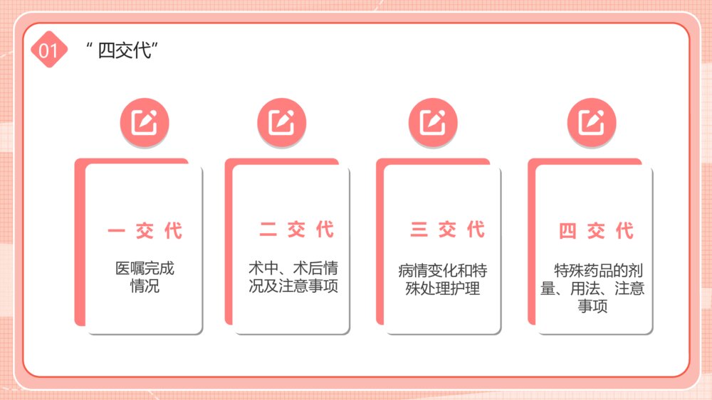 粉色护士护理交接班制度培训PPT模板7