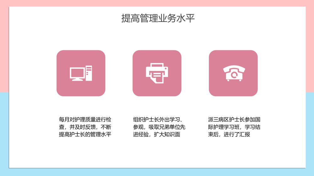 护士长年终述职汇报告PPT模板10