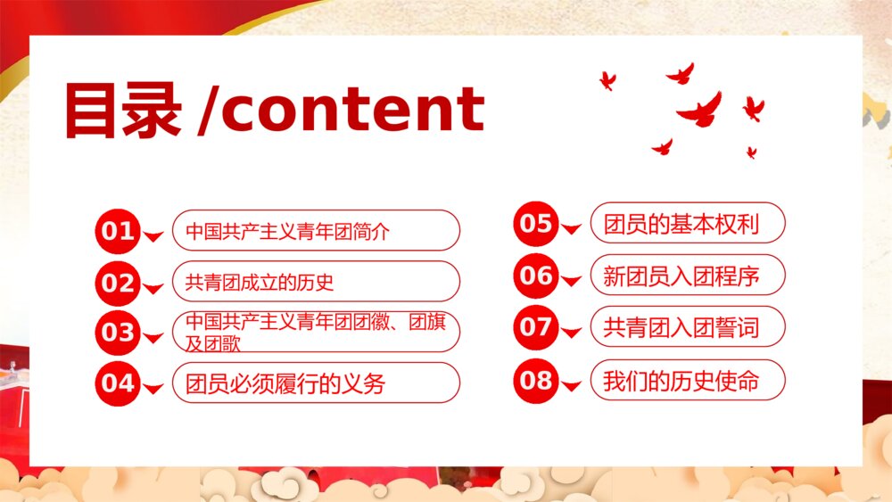 五四共青团团员入团宣传教育PPT模板2