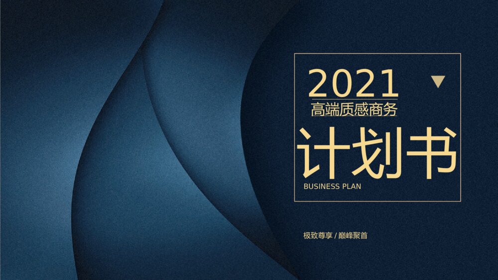 高端质感时尚商业计划书PPT模板1