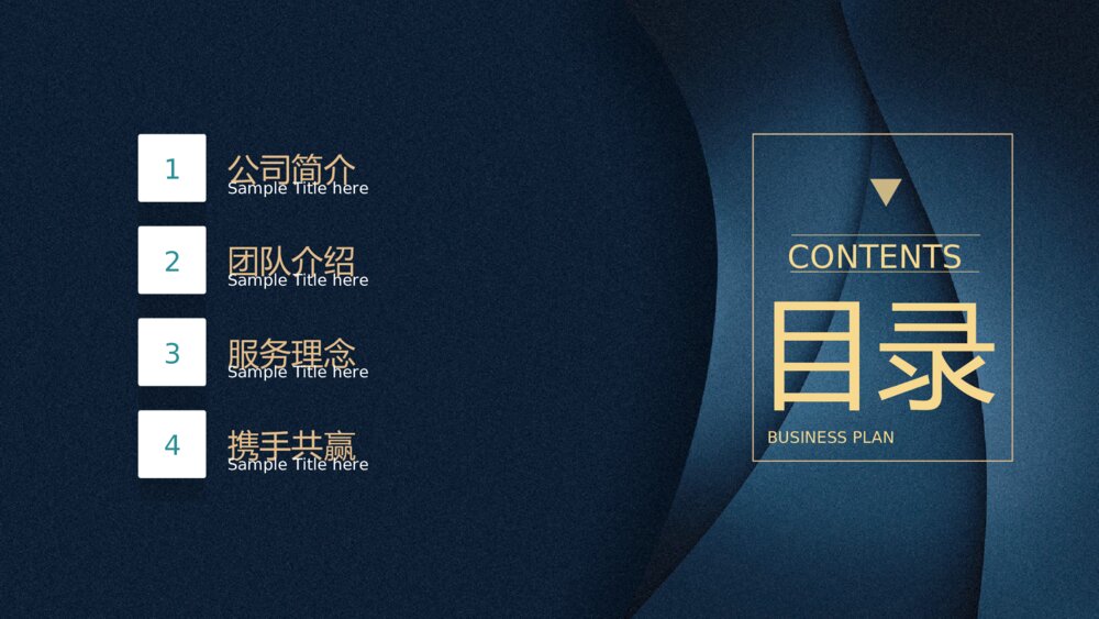 高端质感时尚商业计划书PPT模板2