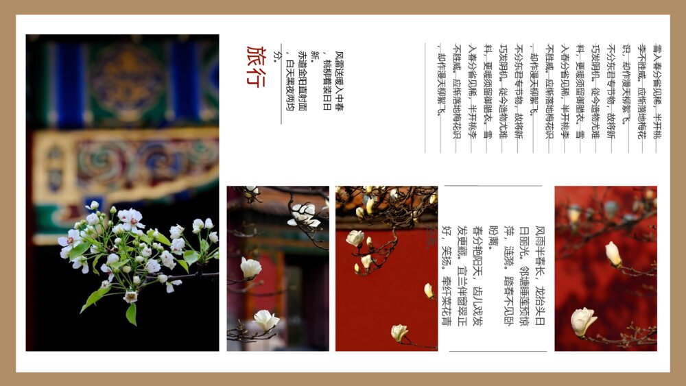 中国风故宫景点旅游旅行PPT模板7