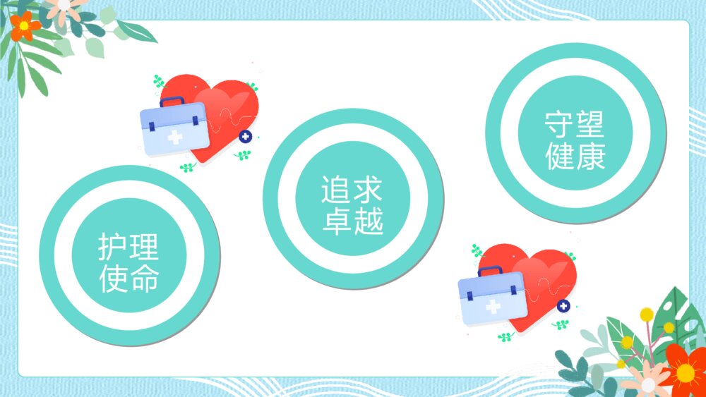 温馨人文关怀与优质护理宣传PPT模板2