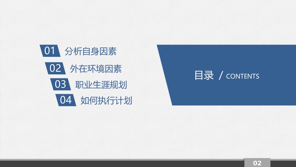 蓝色大学生职业生涯规划PPT模板2