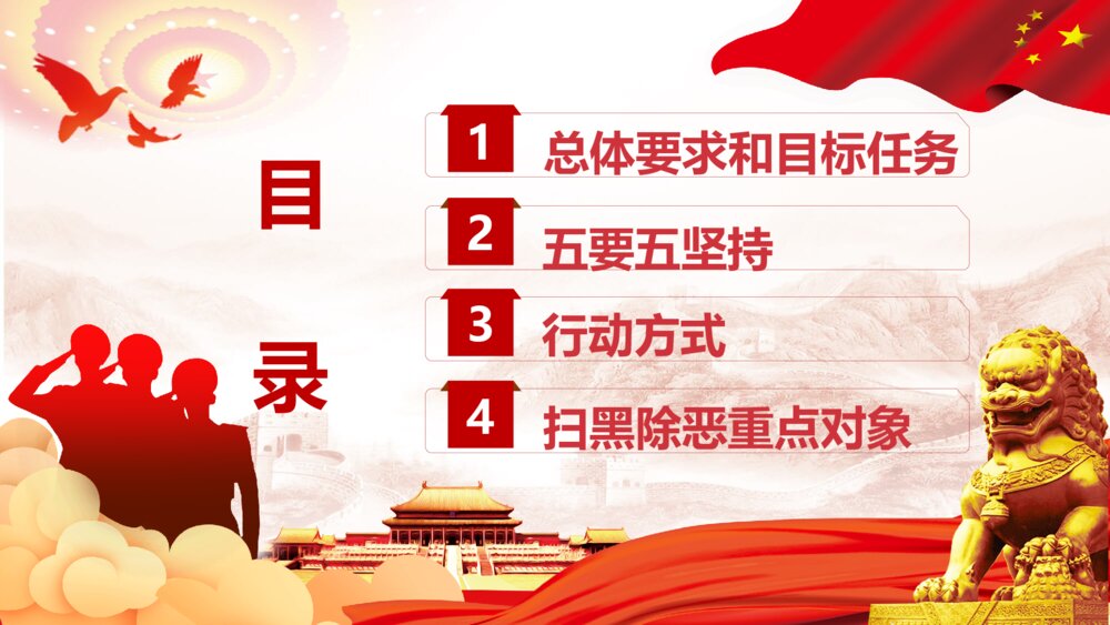 扫黑除恶攻坚战弘扬社会正气PPT模板3