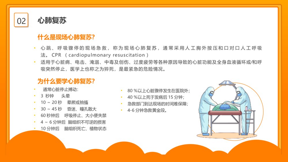 急救知识培训心肺复苏教学PPT模板6