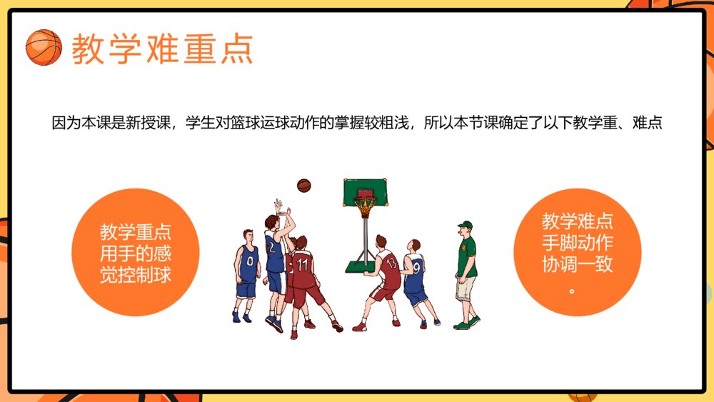 体育篮球课教学说课PPT模板8