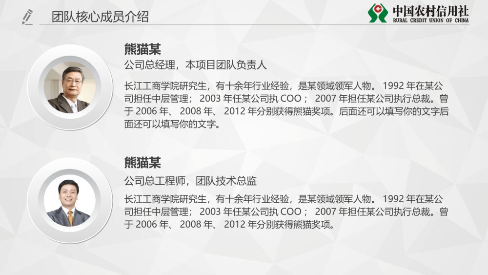 中国农村信用社工作汇报PPT模板10