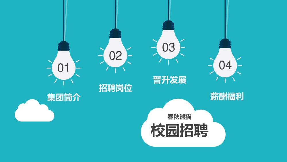 企事业单位校园招聘PPT模板2