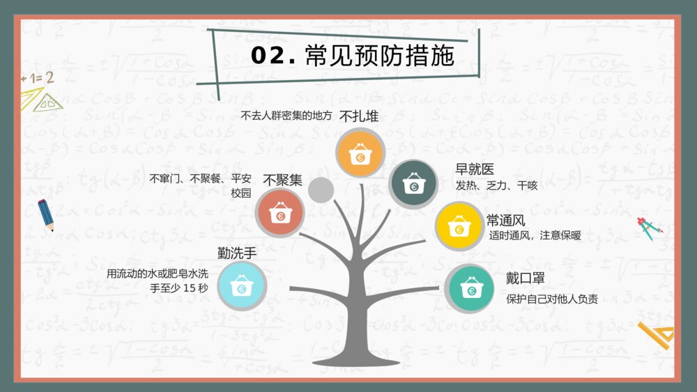 开学校园新冠疫情防控培训PPT模板10
