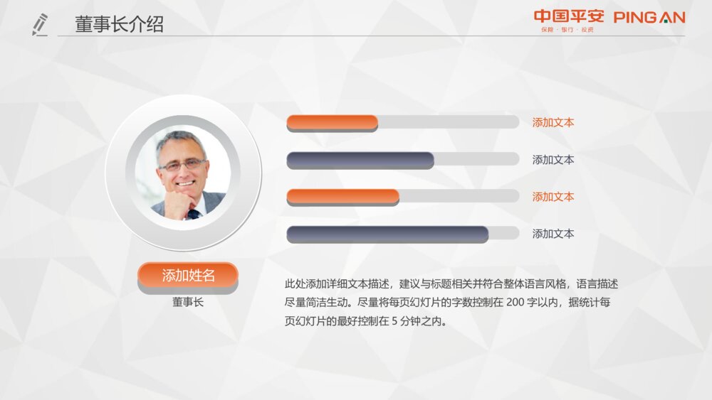 中国平安员工专用工作汇报PPT模板9