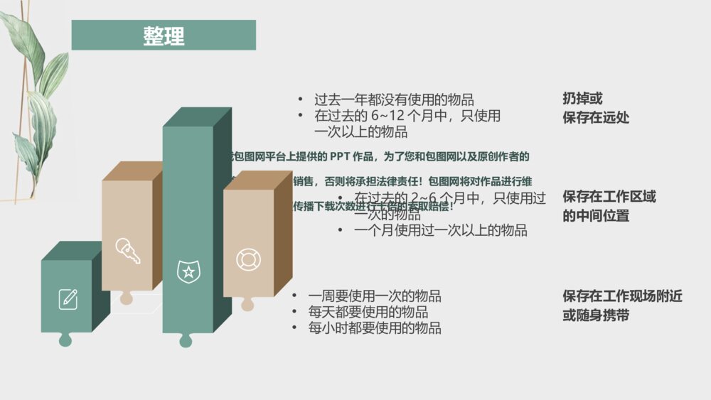 青色6S管理培训课件PPT模板6