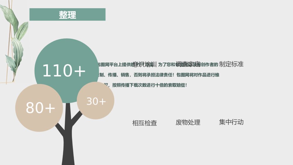 青色6S管理培训课件PPT模板7