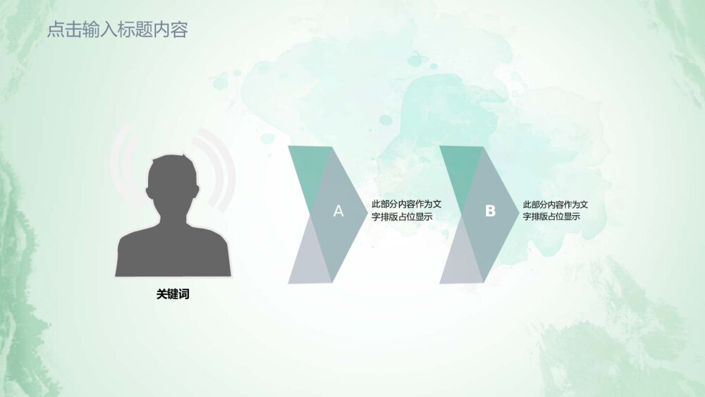 清新水彩绿叶工作汇报通用PPT模板9