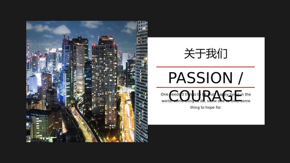 时尚商务黑红欧美风PPT模板6