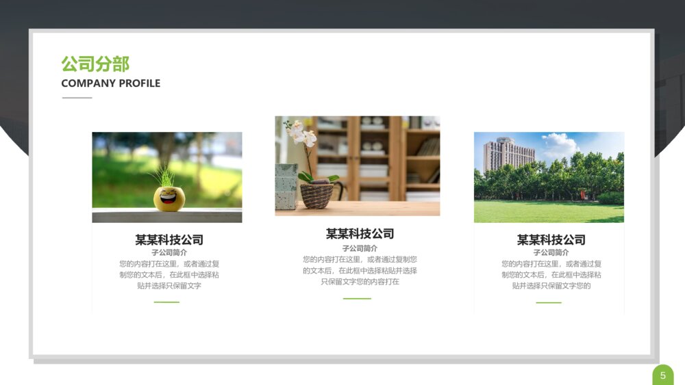 大气简约公司简介介绍PPT模板5