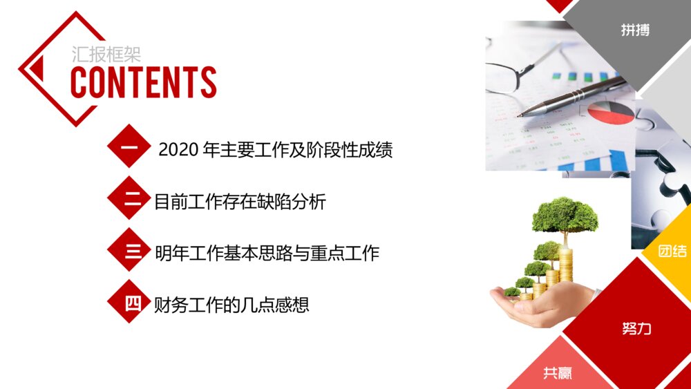 完美财务部工作总结报告数据报报PPT模板2