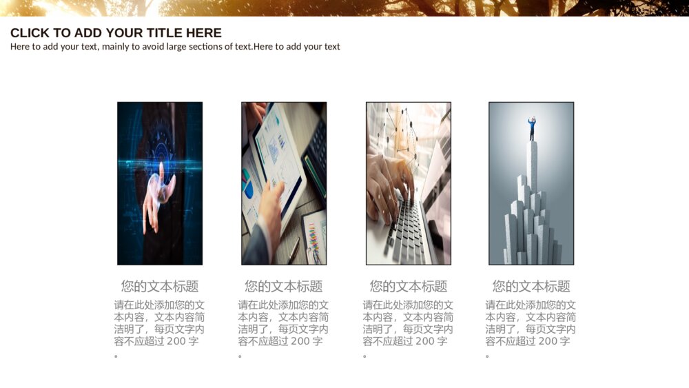 森林曙光通用商务ppt模板7