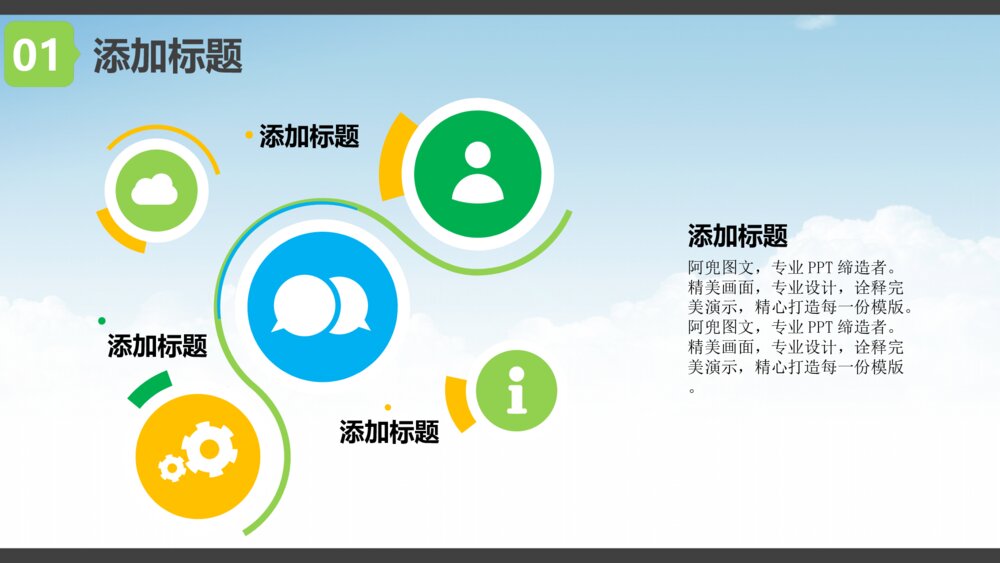 绿色地球环保自然演示PPT模版4