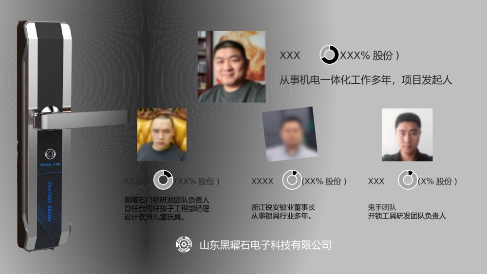智能门锁精品商业计划书科技风ppt模板2