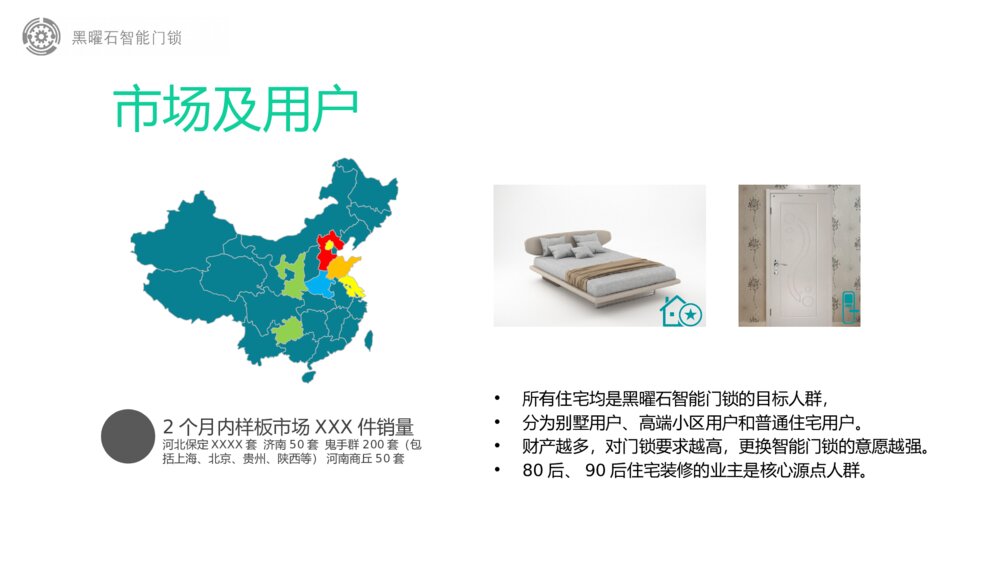 智能门锁精品商业计划书科技风ppt模板4