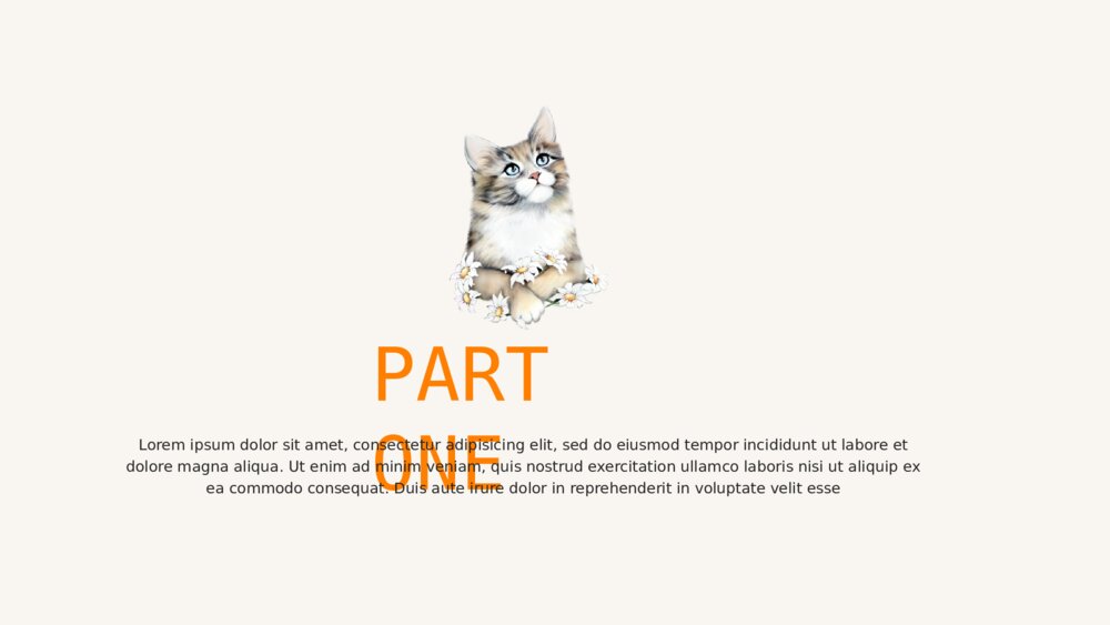 可爱猫咪宠物卡通趣味ppt模板3