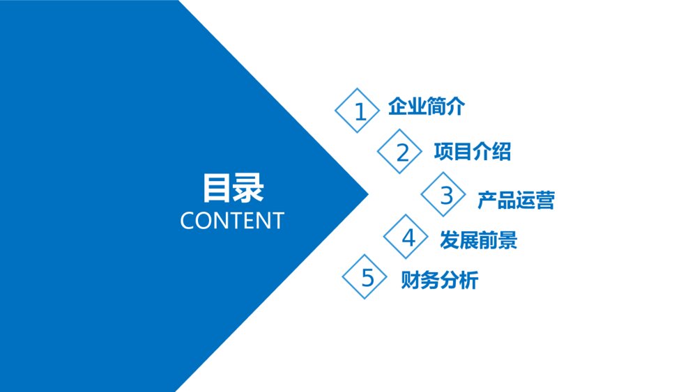 蓝色大气商业计划书企业介绍PPT模板2