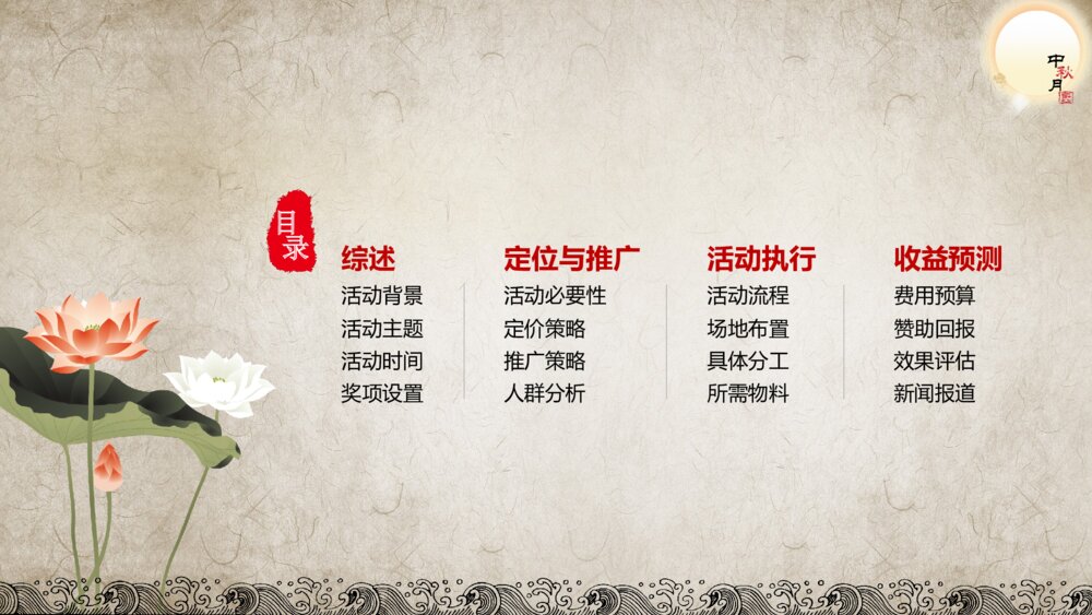 中秋节促销活动策划方案ppt模板2