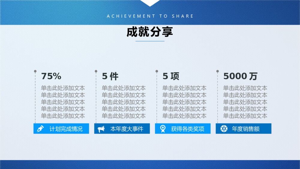 蓝色大气欧美商务通用企业简介PPT模板10