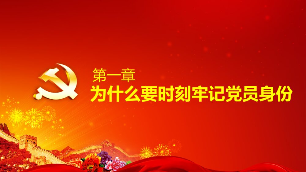 党员身份永远不能忘学党章党规系列讲话做全格党员PPT4
