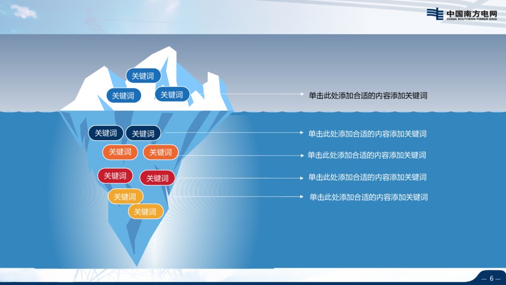大气南方电网QC比赛工作汇报工作总结PPT模板6