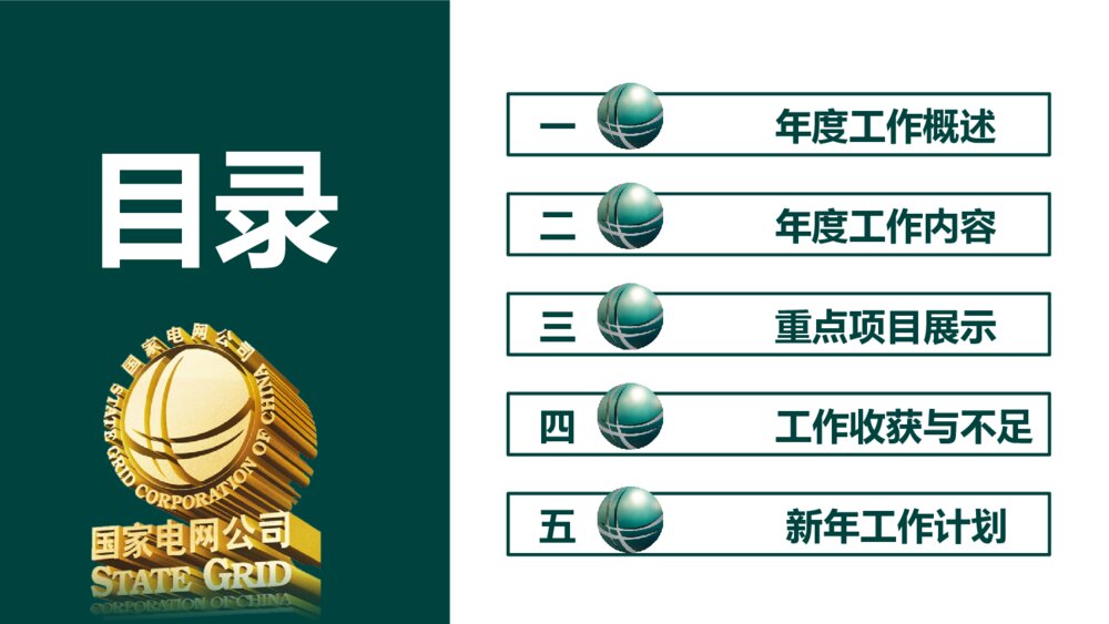 国家电网工作计划总结电网电力类PPT模板2