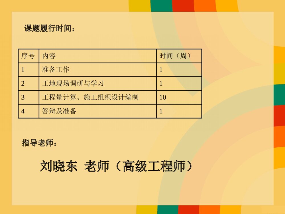 高层建筑施工组织设计方案毕业答辩ppt2