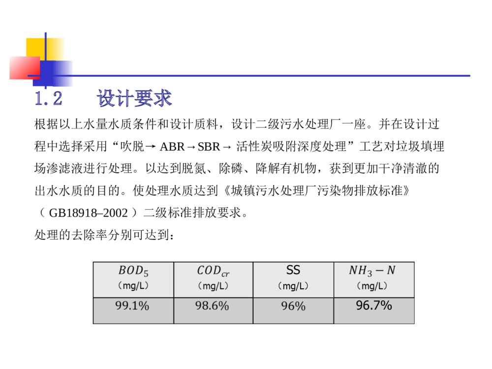典型废水处理工艺设计毕业答辩ppt下载4