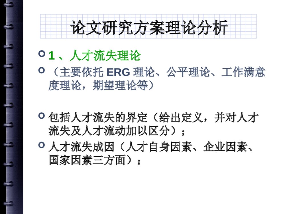 国企人才流失问题研究中期答辩PPT课件下载4