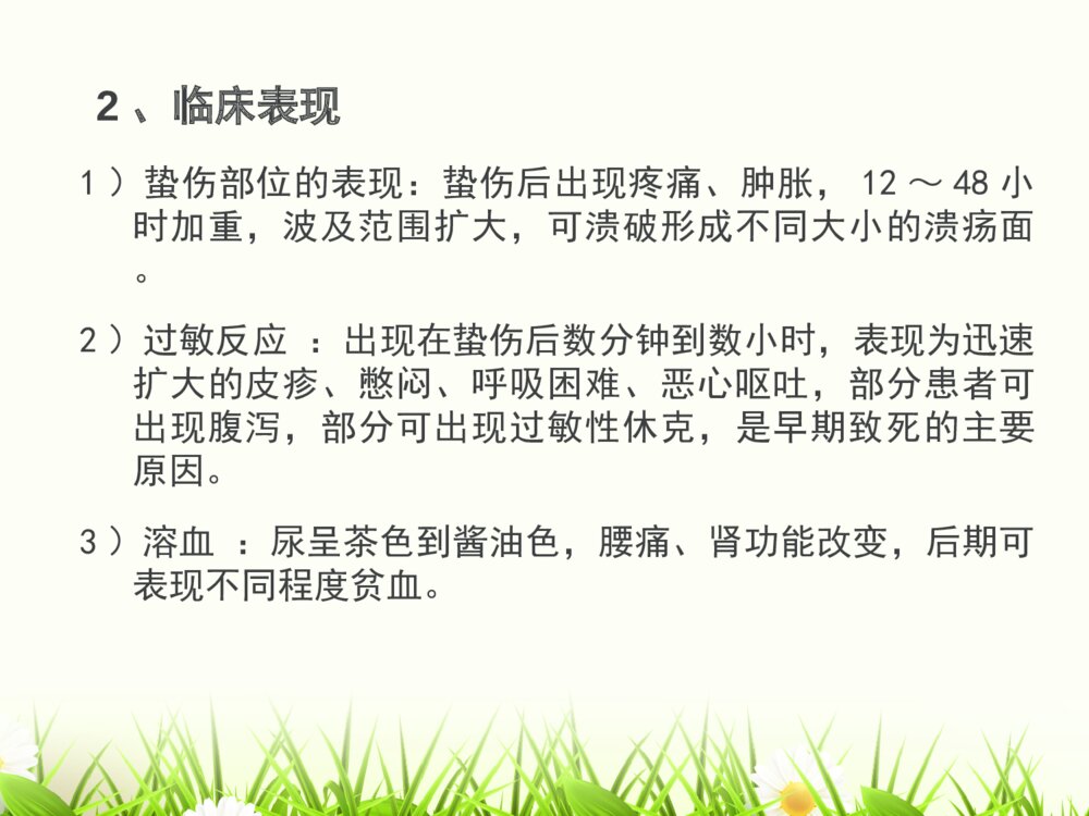 蜂蛰伤的护理查房ppt课件下载5