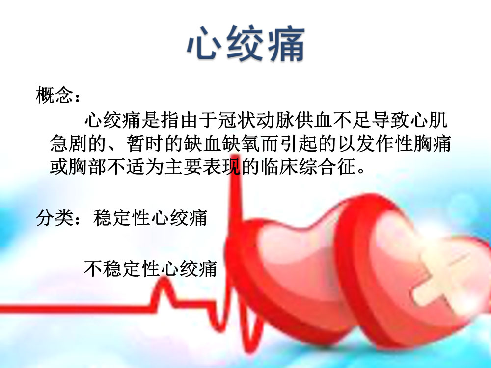 冠心病心绞痛病人的护理ppt课件4