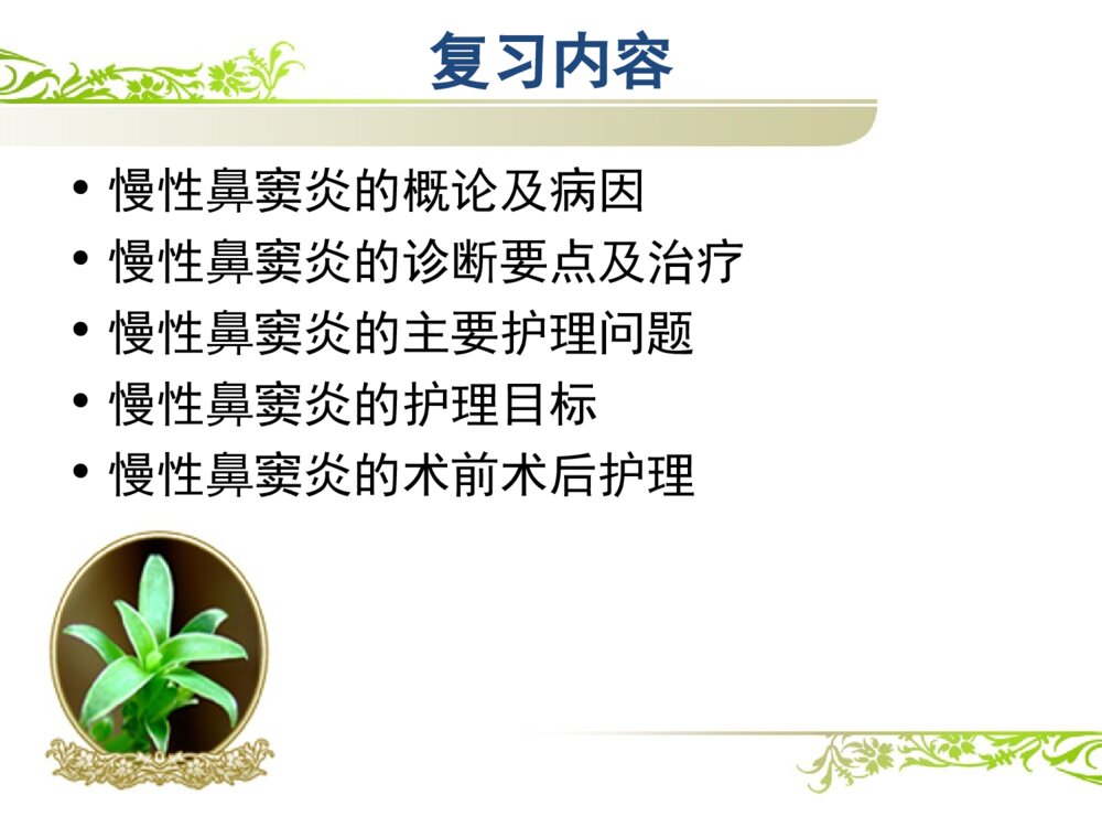 慢性鼻窦炎患者的护理查房ppt课件5