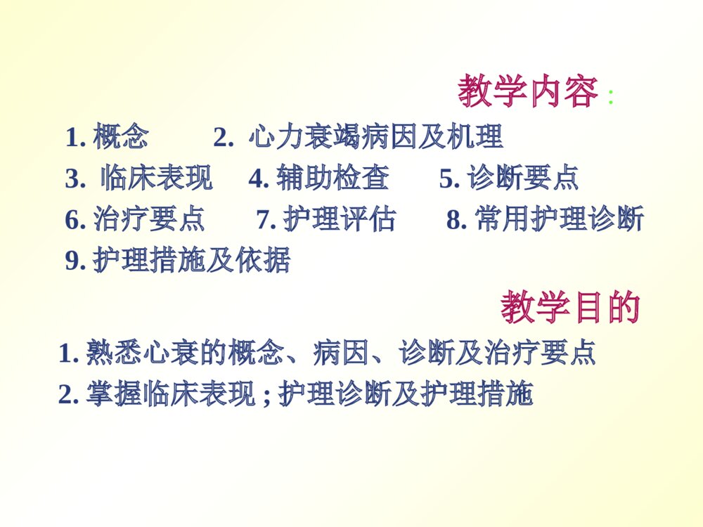 心力衰竭的护理的教学ppt课件下载2