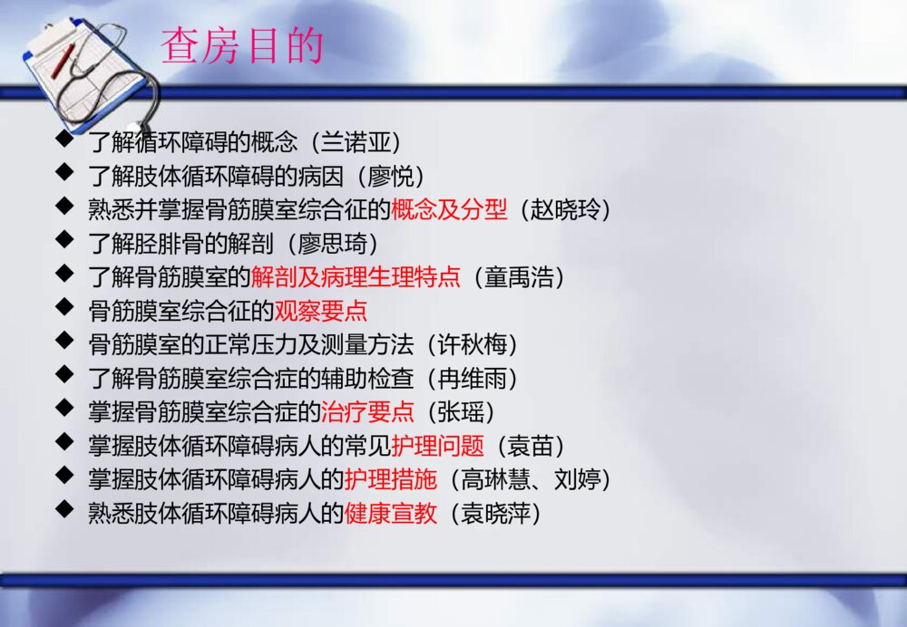 骨筋膜室综合症护理查房ppt课件4