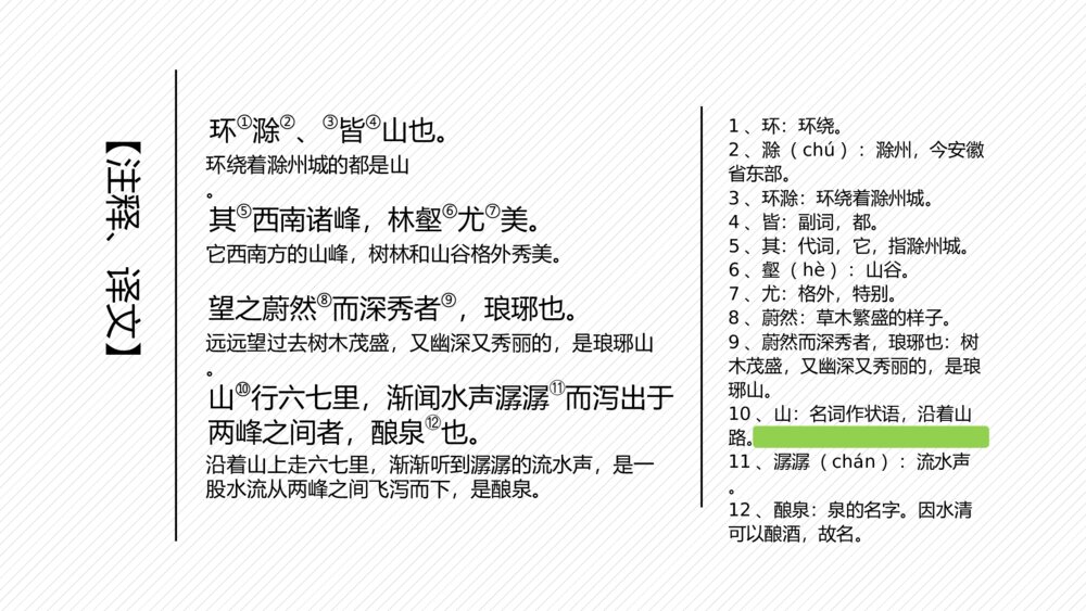 初中语文《醉翁亭记》教学教案PPT课件10