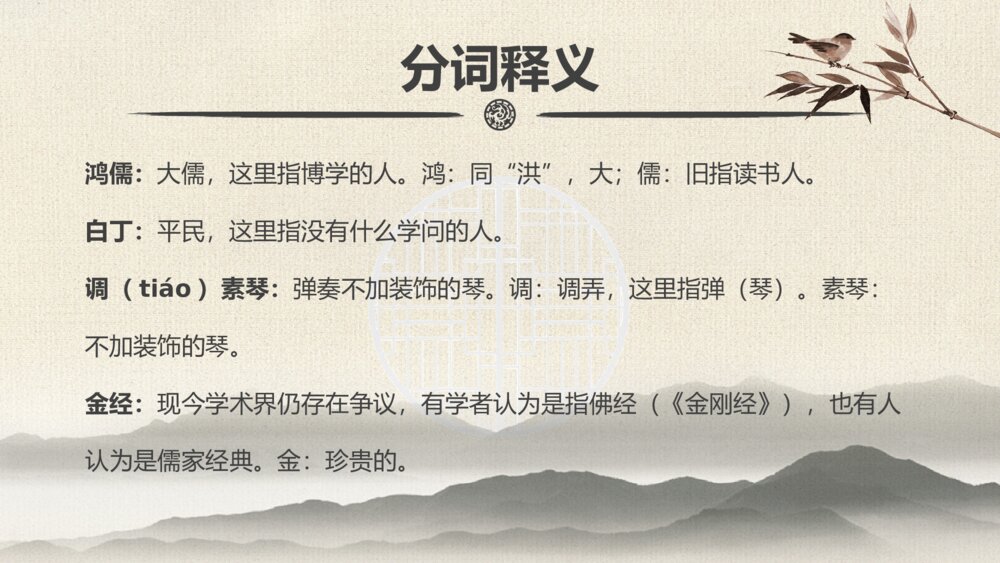 语文《陋室铭》初中七年级教学PPT课件8