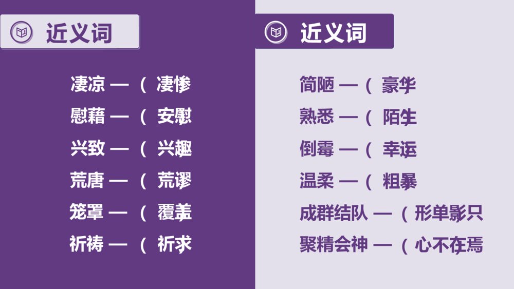 统编版六年级语文下册复习课件(第二单元)9