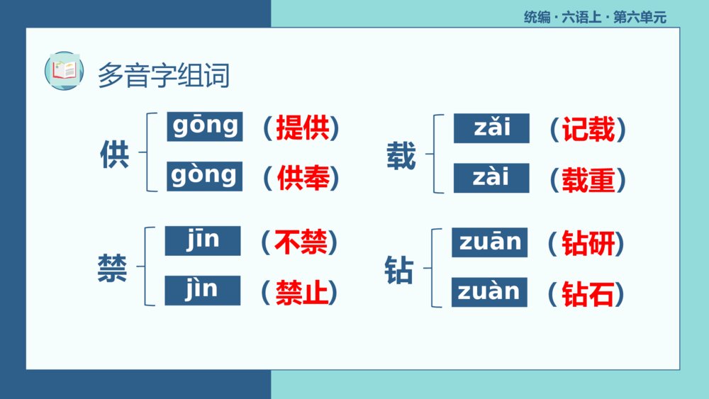统编版六年级语文上册复习PPT课件第六单元4