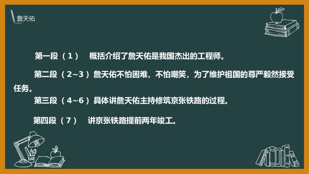 语文《詹天佑》部编版六年级上册PPT教学课件8
