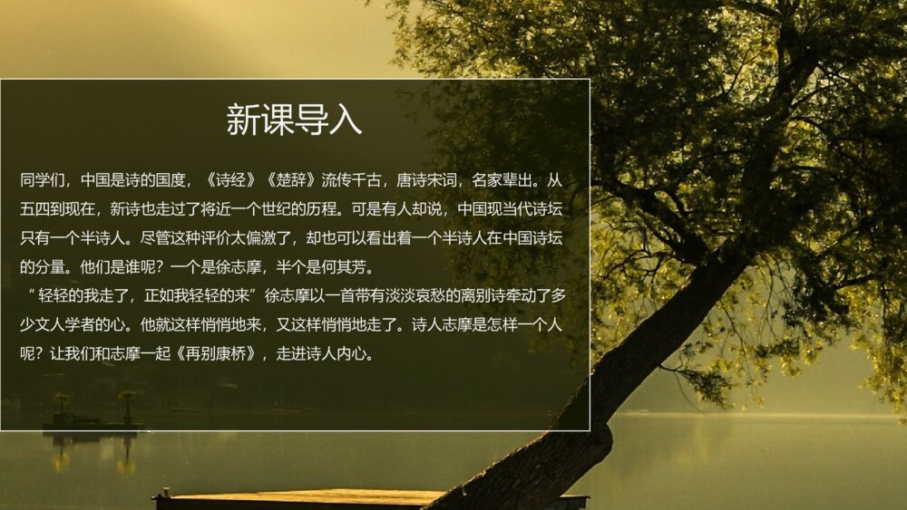 《再别康桥》人教版语文高一必修PPT教学课件2