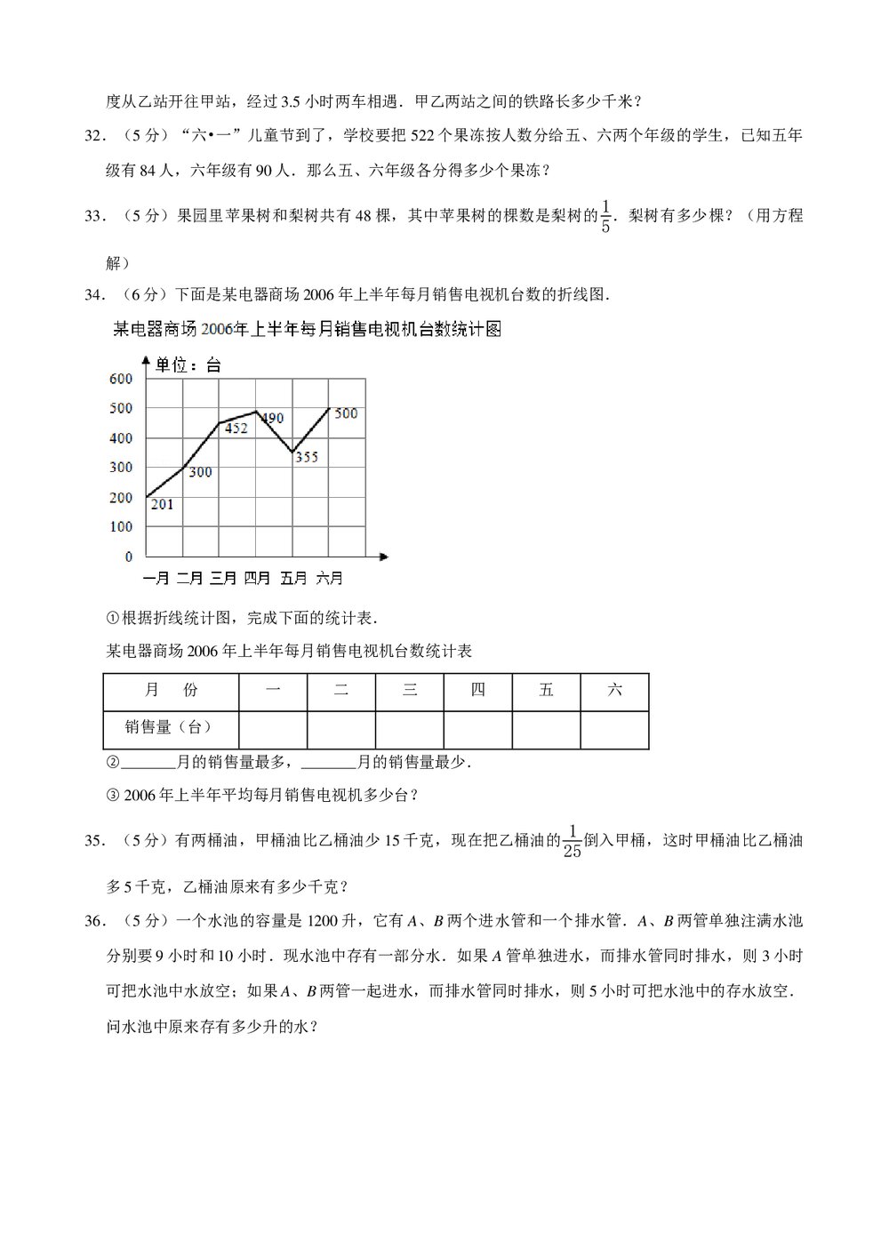 2017年新人教版小升初数学试卷试题(8)+参考答案与试题解析word文档4