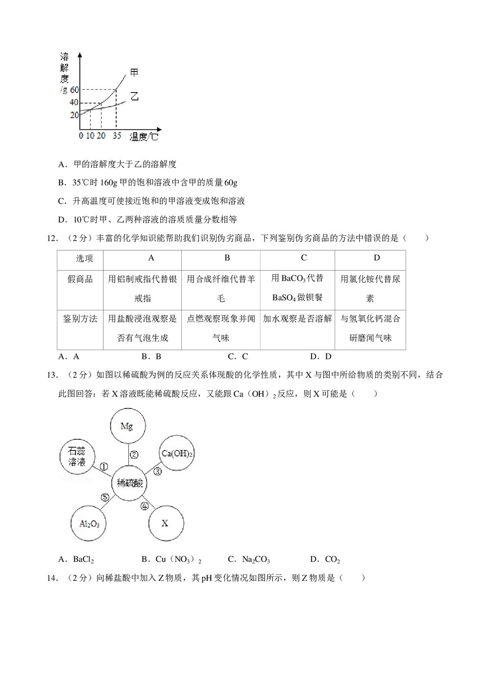 2018年广东省中考化学模拟试卷(七)+参考答案与试题解析word文档3