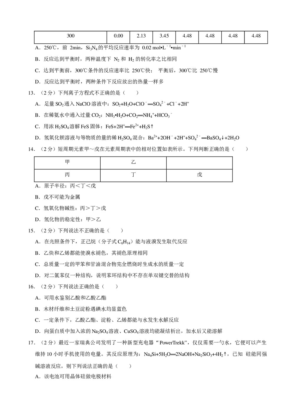 2019年浙江省普通高校招生选考化学模拟试卷(4月份)+参考答案与试题解析word文档3