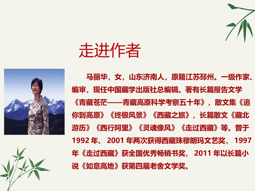 八年级语文下册《在长江源头各拉丹冬》PPT课件3